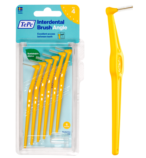 TePe Angle™ Interdental Brushes Yellow - 0.7 mm (ISO 4)