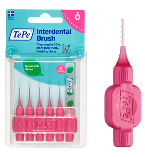 TePe® Interdental Brushes Original Pink - 0.4 mm (ISO 0)