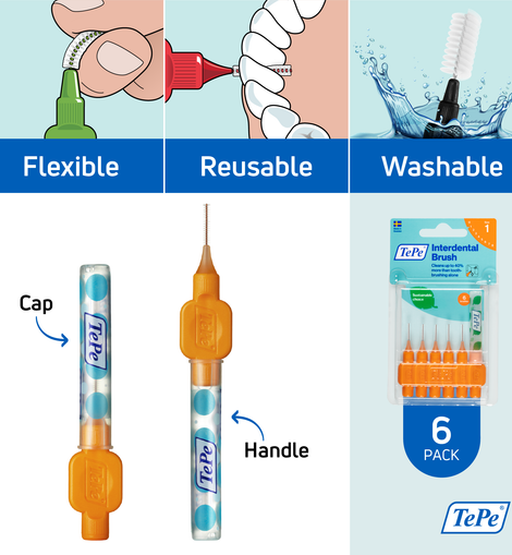 Vikan | Narrow Head Long Handle Stiff Cleaning Brush Orange