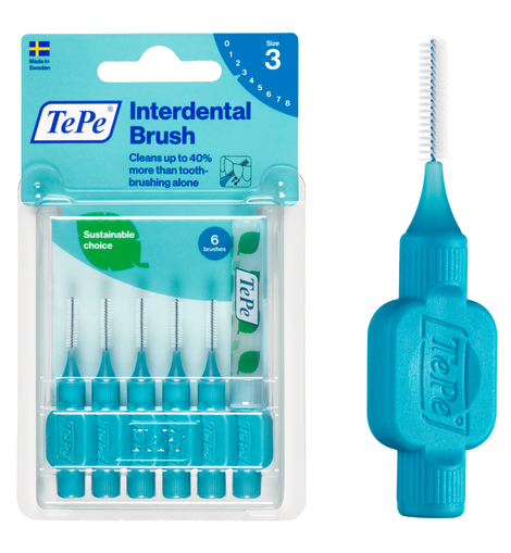 TePe® Interdental Brushes Original Blue - 0.6 mm (ISO 3)