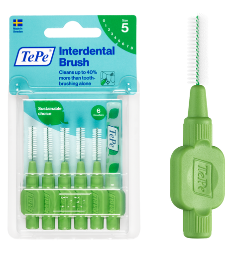 TePe® Interdental Brushes Original Green - 0.8 mm (ISO 5)