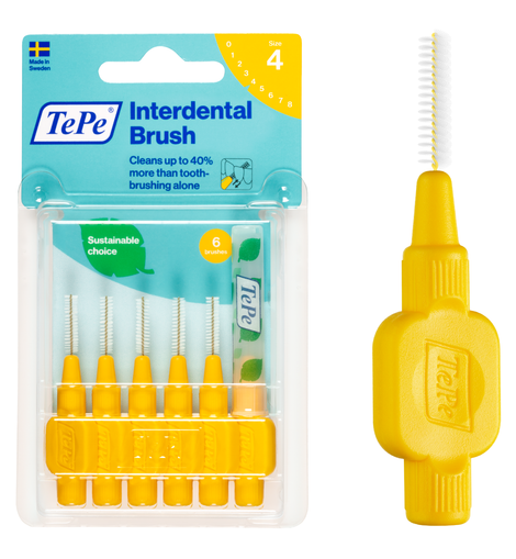 TePe® Interdental Brushes Original Yellow - 0.7 mm (ISO 4)