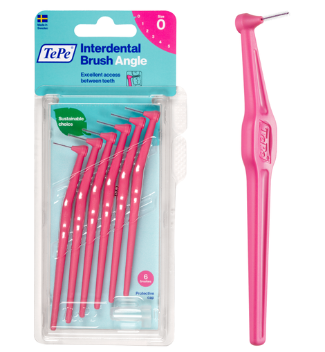 TePe Angle™ Interdental Brushes Pink - 0.4 mm (ISO 0)