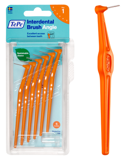 TePe Angle™ Interdental Brushes Orange - 0.45 mm (ISO 1)