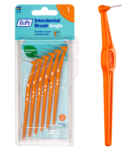 TePe Angle™ Interdental Brushes Orange - 0.45 mm (ISO 1)