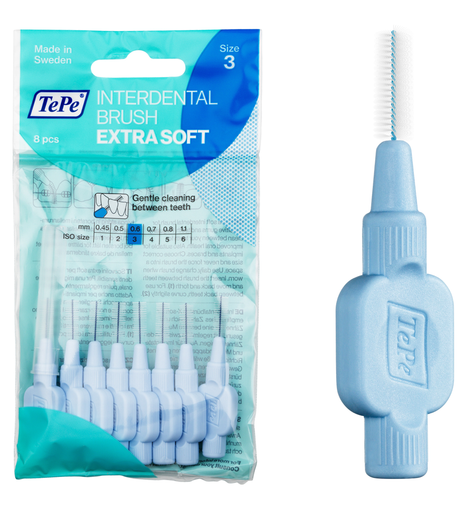 TePe® Interdental Brushes Extra Soft Blue - 0.6 mm (ISO 3)