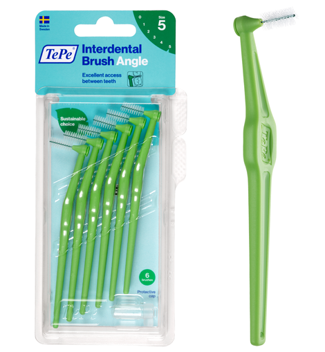 TePe Angle™ Interdental Brushes Green - 0.8 mm (ISO 5)