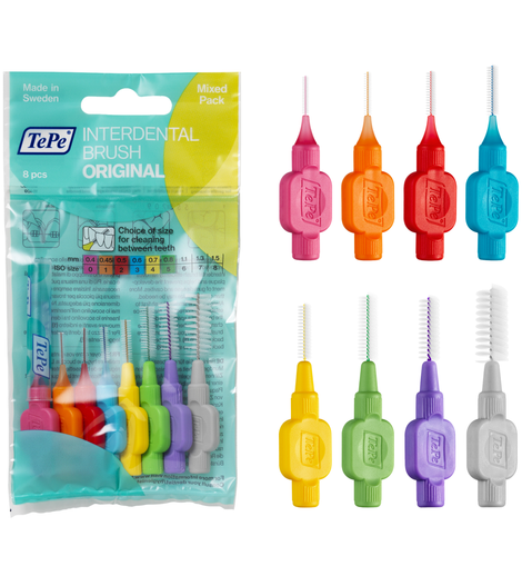 TePe® Original Interdental Brushes Mixed Pack - 0.4 to1.3 mm