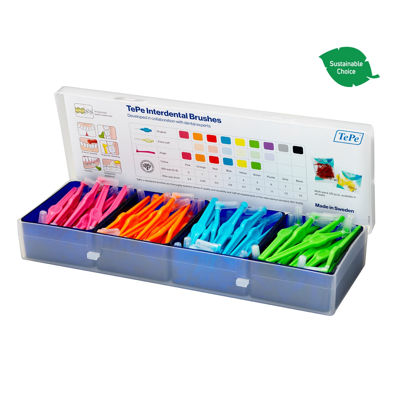 PRACTICE BOX - INTERDENTAL BRUSH ANGLED (52 BRUSHES) – TePe Oral